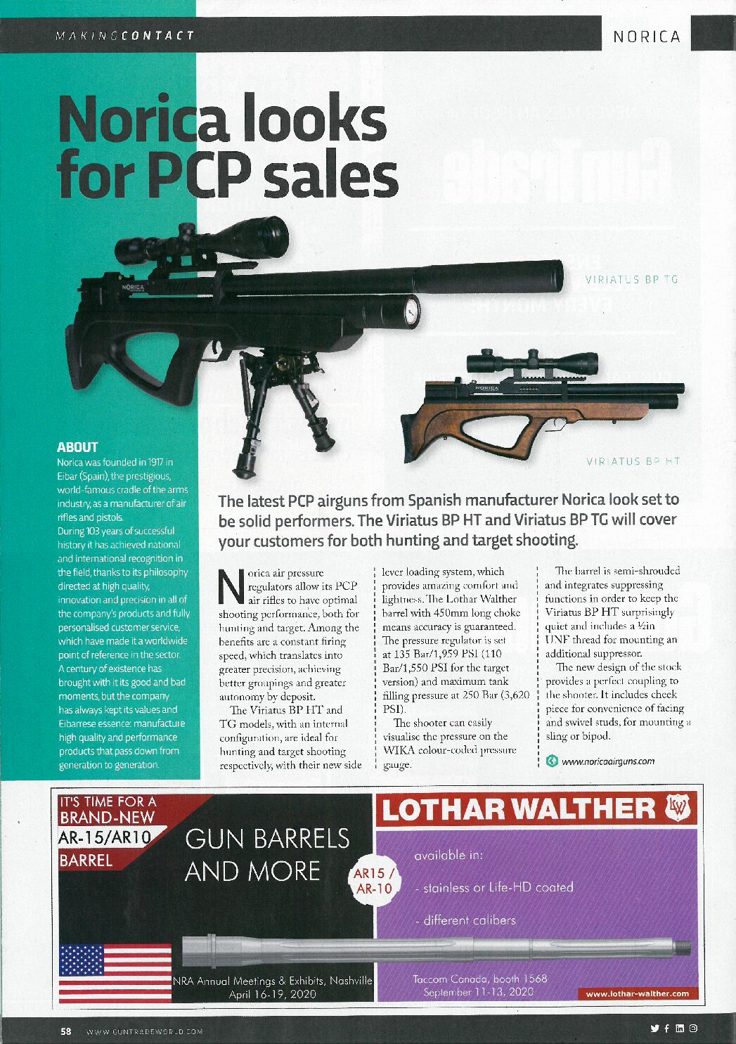 Norica looks for PCP sales – Gun Trade World's article | Norica
